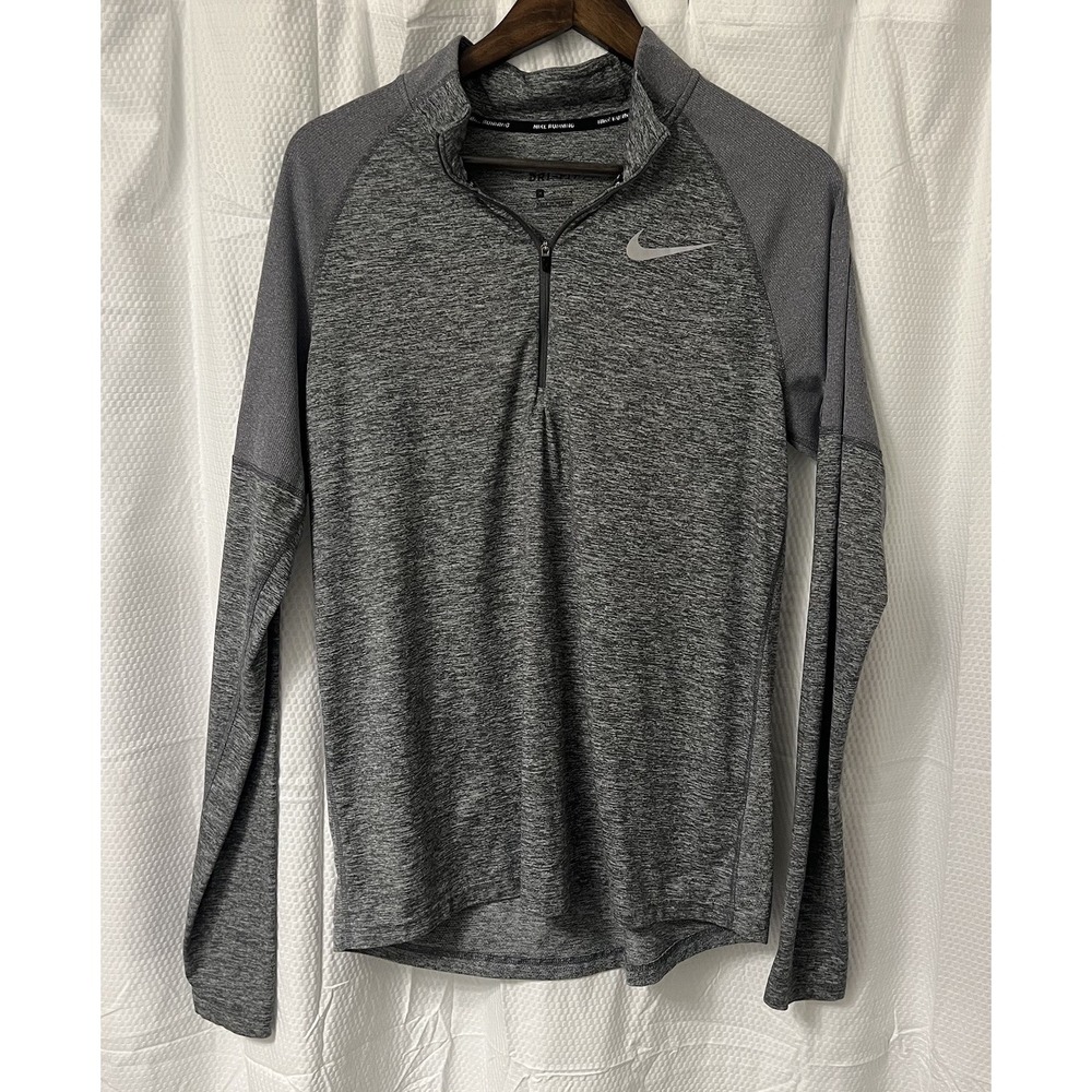 Nike Dri-Fit Women's Quarter Zip Running Jacket Pullover Gray Size Medium